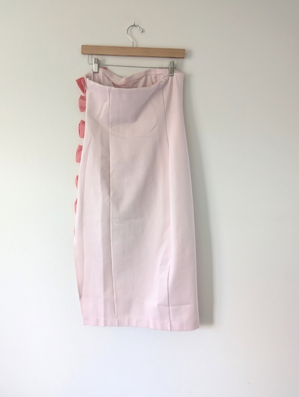 Anthropologie BHLDN Strapless Lia Midi Bow Dress in Pink - Picture 4 of 9